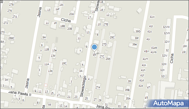 Piekary Śląskie, Słowackiego Juliusza, 4A, mapa Piekary Śląskie