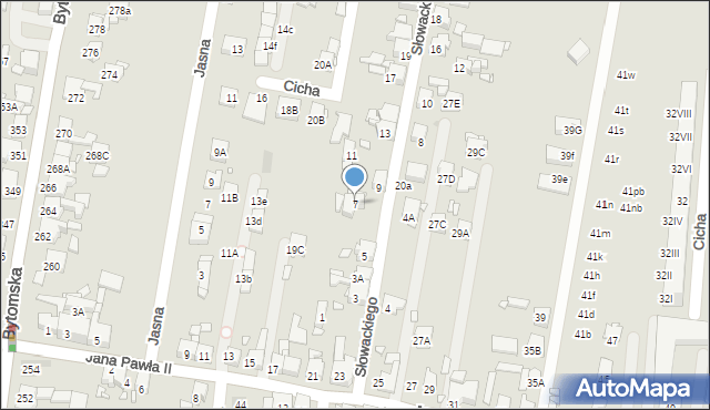 Piekary Śląskie, Słowackiego Juliusza, 7, mapa Piekary Śląskie