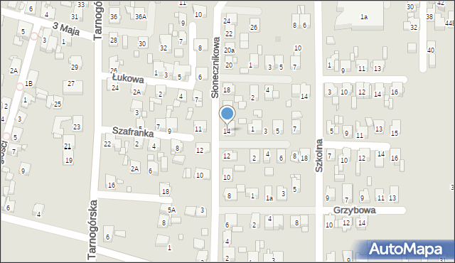 Piekary Śląskie, Słonecznikowa, 14, mapa Piekary Śląskie