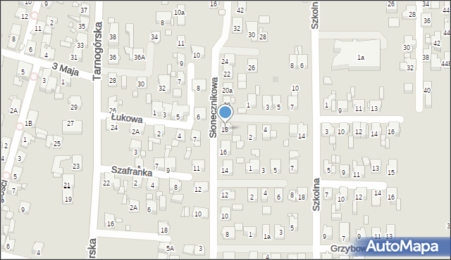 Piekary Śląskie, Słonecznikowa, 18, mapa Piekary Śląskie