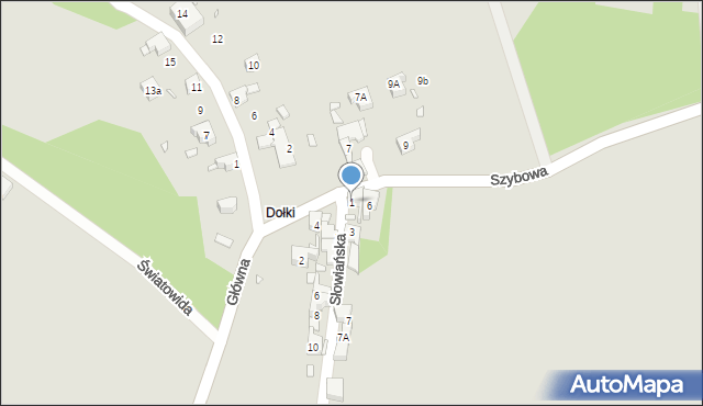 Piekary Śląskie, Słowiańska, 1, mapa Piekary Śląskie