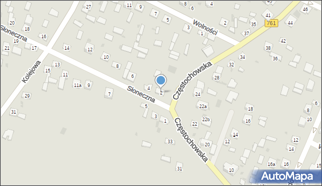 Piekoszów, Słoneczna, 2, mapa Piekoszów