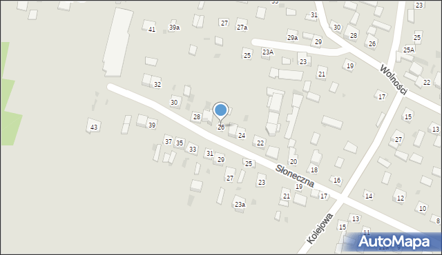 Piekoszów, Słoneczna, 26, mapa Piekoszów