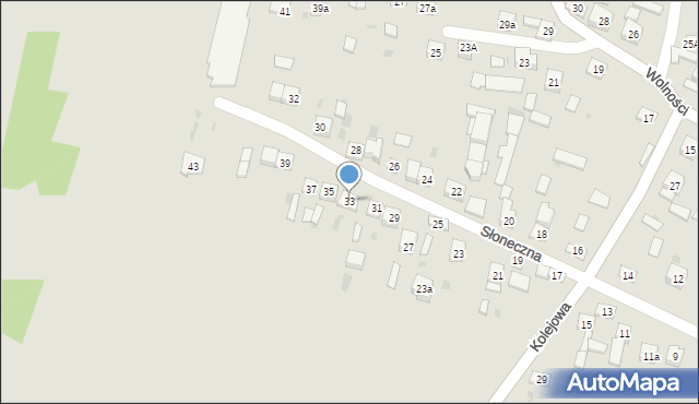 Piekoszów, Słoneczna, 33, mapa Piekoszów