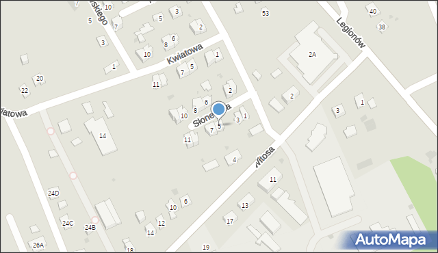 Pilzno, Słoneczna, 5, mapa Pilzno