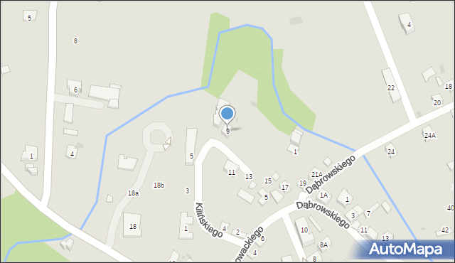 Pilzno, Słowackiego Juliusza, 9, mapa Pilzno