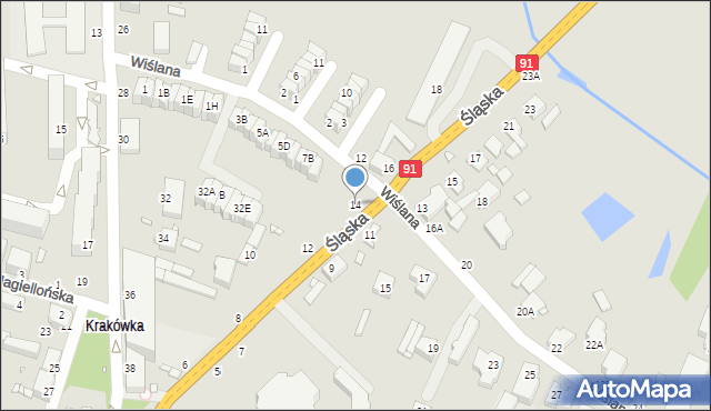 Piotrków Trybunalski, Śląska, 14, mapa Piotrków Trybunalski