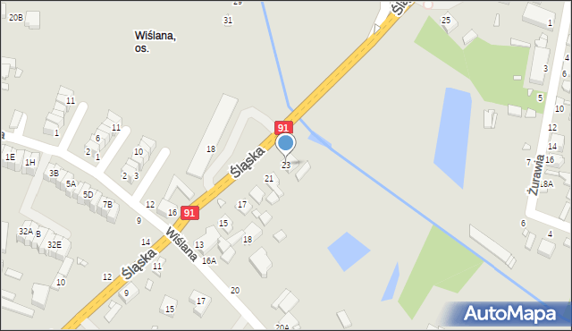 Piotrków Trybunalski, Śląska, 23, mapa Piotrków Trybunalski