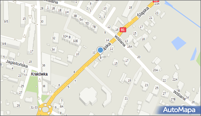 Piotrków Trybunalski, Śląska, 9, mapa Piotrków Trybunalski