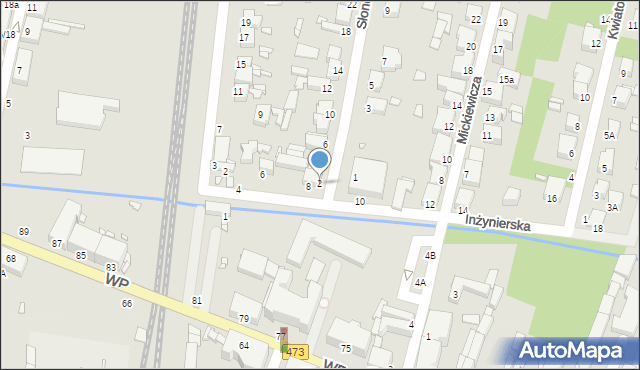Piotrków Trybunalski, Słoneczna, 2, mapa Piotrków Trybunalski