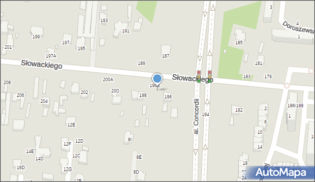 Piotrków Trybunalski, Słowackiego Juliusza, 196A, mapa Piotrków Trybunalski