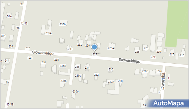 Piotrków Trybunalski, Słowackiego Juliusza, 227, mapa Piotrków Trybunalski
