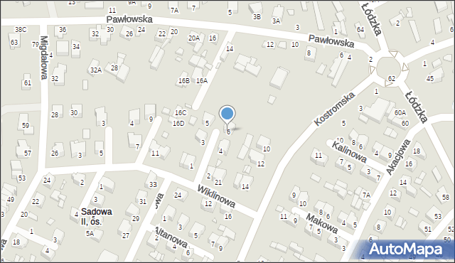 Piotrków Trybunalski, Słowiańska, 6, mapa Piotrków Trybunalski