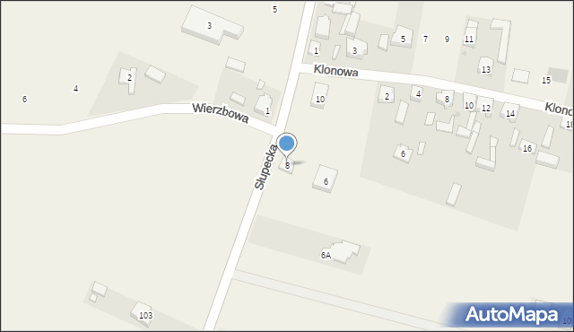 Piotrowice, Słupecka, 8, mapa Piotrowice