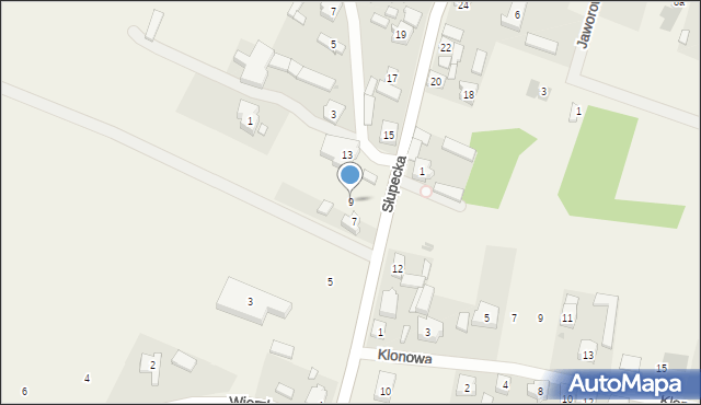 Piotrowice, Słupecka, 9, mapa Piotrowice