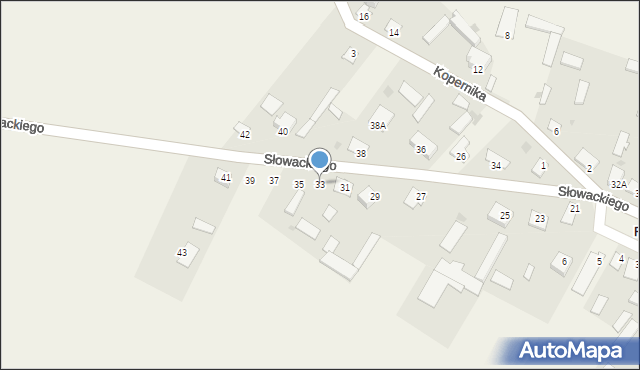 Piski, Słowackiego Juliusza, 33, mapa Piski