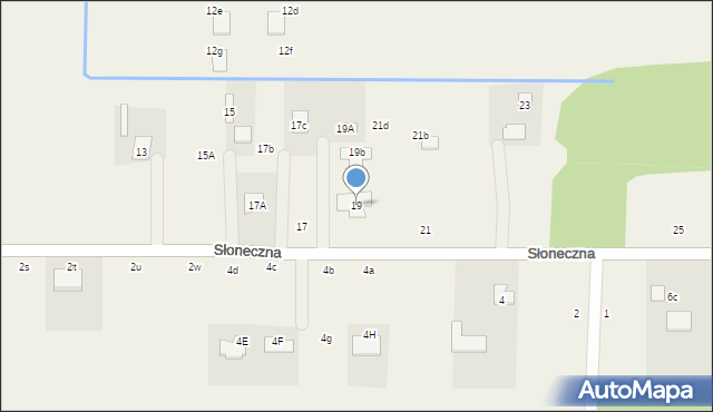 Piskórka, Słoneczna, 19, mapa Piskórka