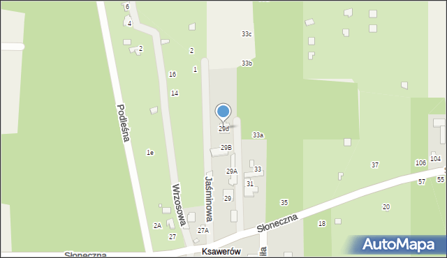 Piskórka, Słoneczna, 29d, mapa Piskórka