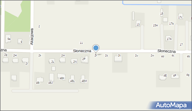 Piskórka, Słoneczna, 2r, mapa Piskórka