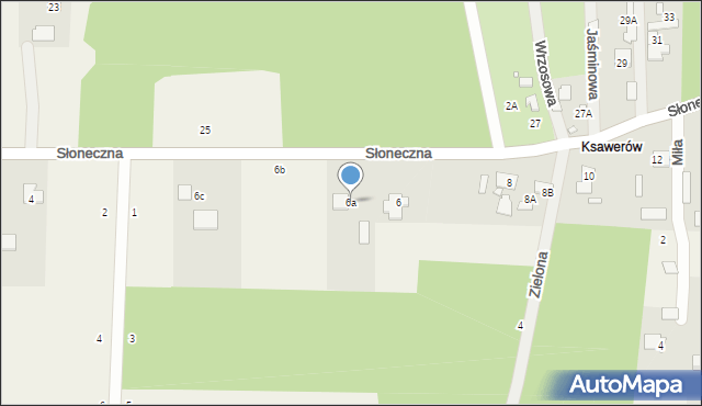 Piskórka, Słoneczna, 6a, mapa Piskórka
