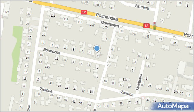 Pleszew, Słoneczna, 2, mapa Pleszew