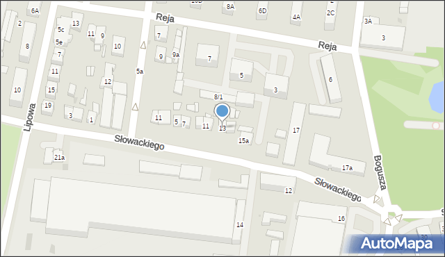 Pleszew, Słowackiego Juliusza, 13, mapa Pleszew