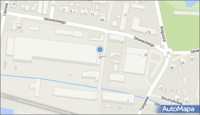 Pleszew, Słowackiego Juliusza, 14, mapa Pleszew