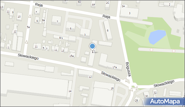 Pleszew, Słowackiego Juliusza, 19a, mapa Pleszew