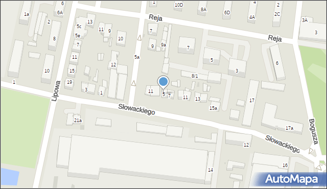 Pleszew, Słowackiego Juliusza, 5, mapa Pleszew