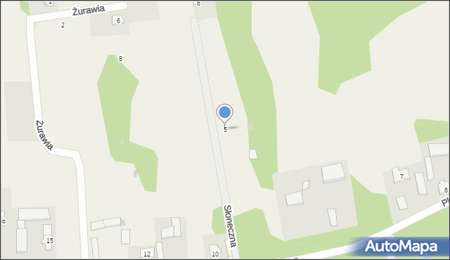 Płociczno, Słoneczna, 5, mapa Płociczno