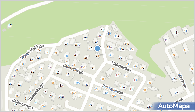 Płock, Słowackiego Juliusza, 43, mapa Płock