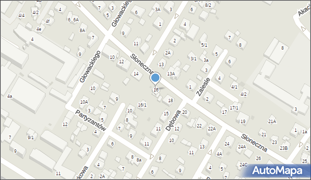 Płock, Słoneczna, 16, mapa Płock