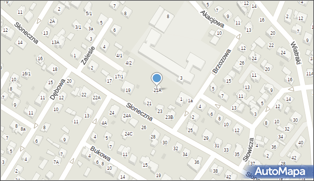 Płock, Słoneczna, 21A, mapa Płock