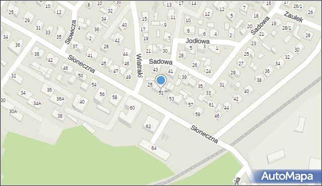 Płock, Słoneczna, 51, mapa Płock