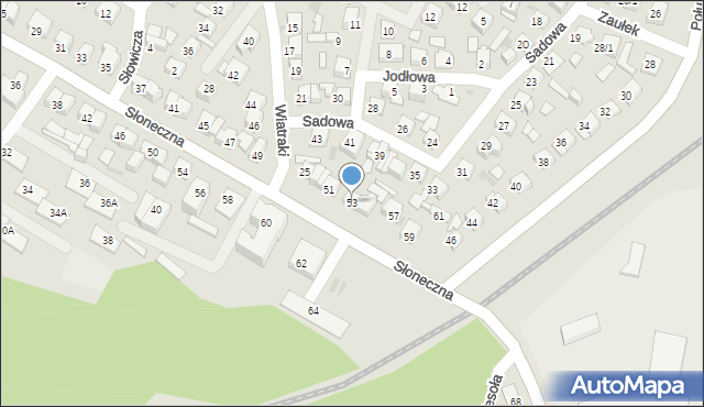 Płock, Słoneczna, 53, mapa Płock