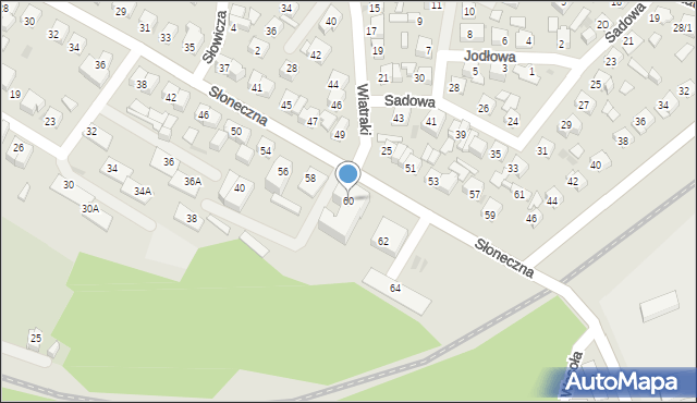 Płock, Słoneczna, 60, mapa Płock