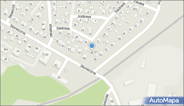 Płock, Słoneczna, 61, mapa Płock