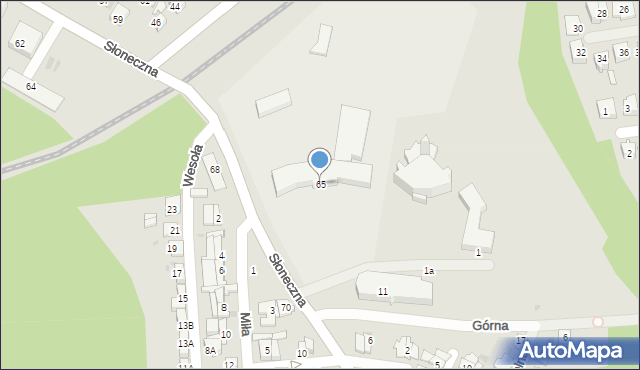 Płock, Słoneczna, 65, mapa Płock