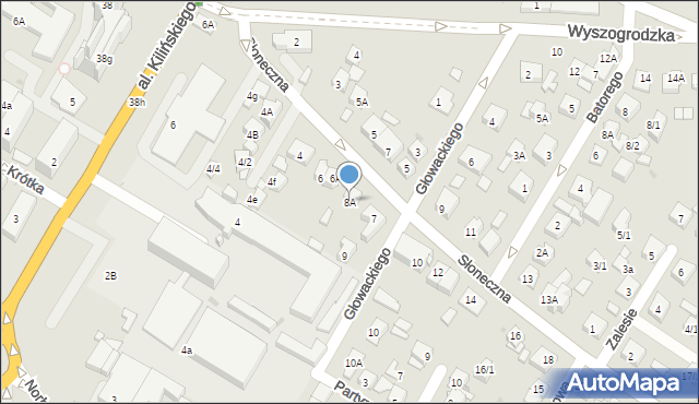 Płock, Słoneczna, 8A, mapa Płock