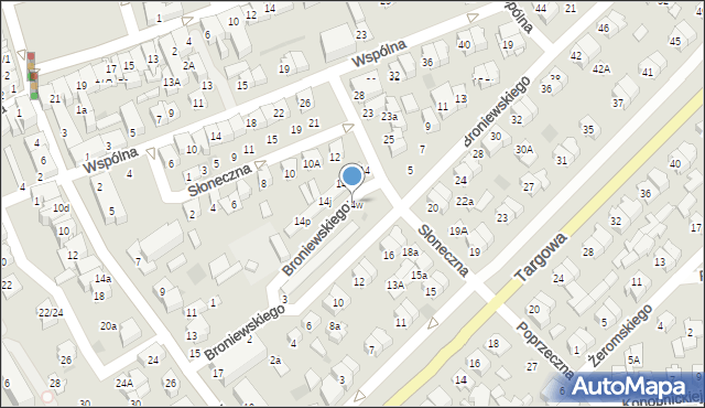 Płońsk, Słoneczna, 14w, mapa Płońsk