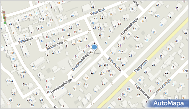 Płońsk, Słoneczna, 16, mapa Płońsk