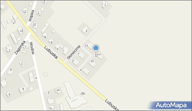 Płoty, Słoneczna, 12, mapa Płoty