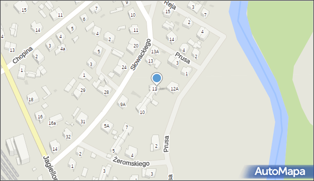 Płoty, Słowackiego Juliusza, 12, mapa Płoty