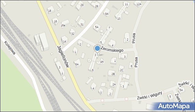 Płoty, Słowackiego Juliusza, 4, mapa Płoty