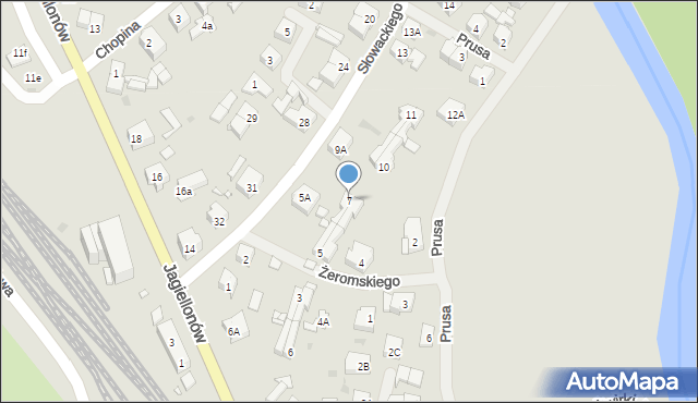 Płoty, Słowackiego Juliusza, 7, mapa Płoty