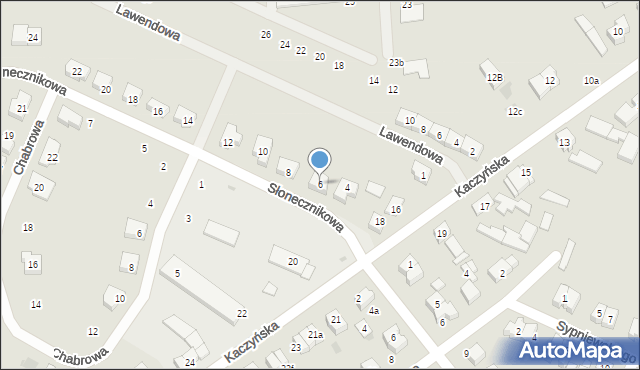 Pobiedziska, Słonecznikowa, 6, mapa Pobiedziska