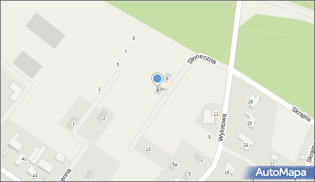 Podańsko, Słoneczna, 8, mapa Podańsko