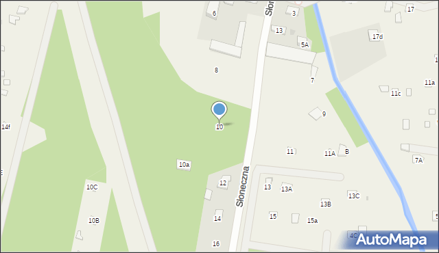 Poddębie, Słoneczna, 10, mapa Poddębie