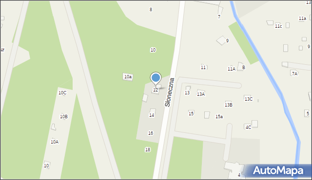 Poddębie, Słoneczna, 12, mapa Poddębie