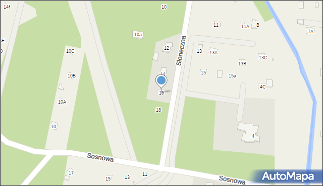 Poddębie, Słoneczna, 16, mapa Poddębie